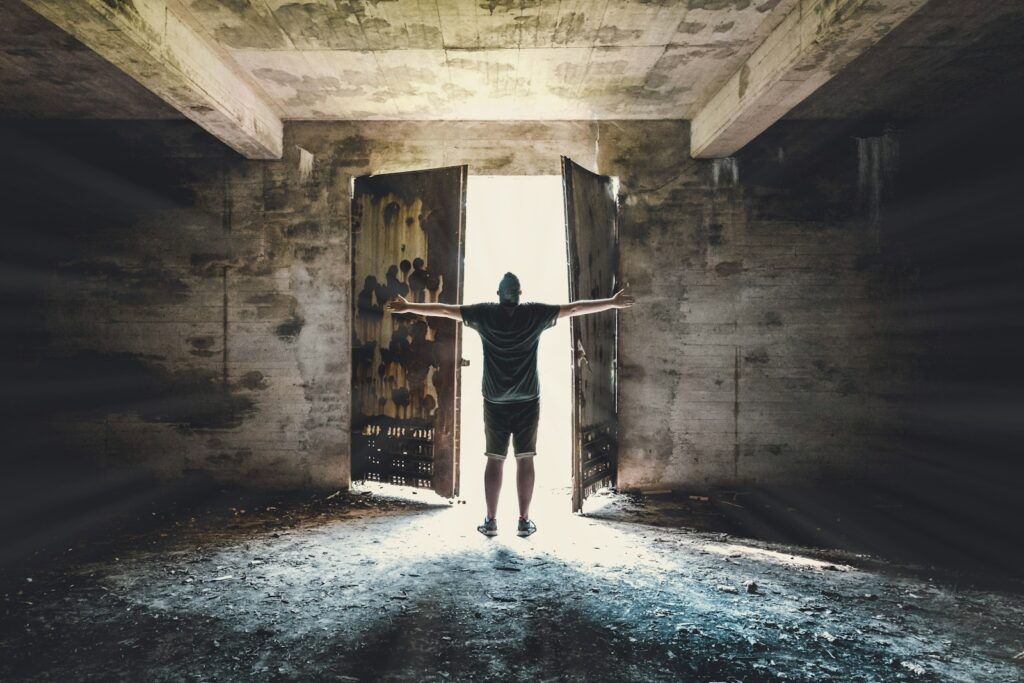 Standing at The Prison Doors